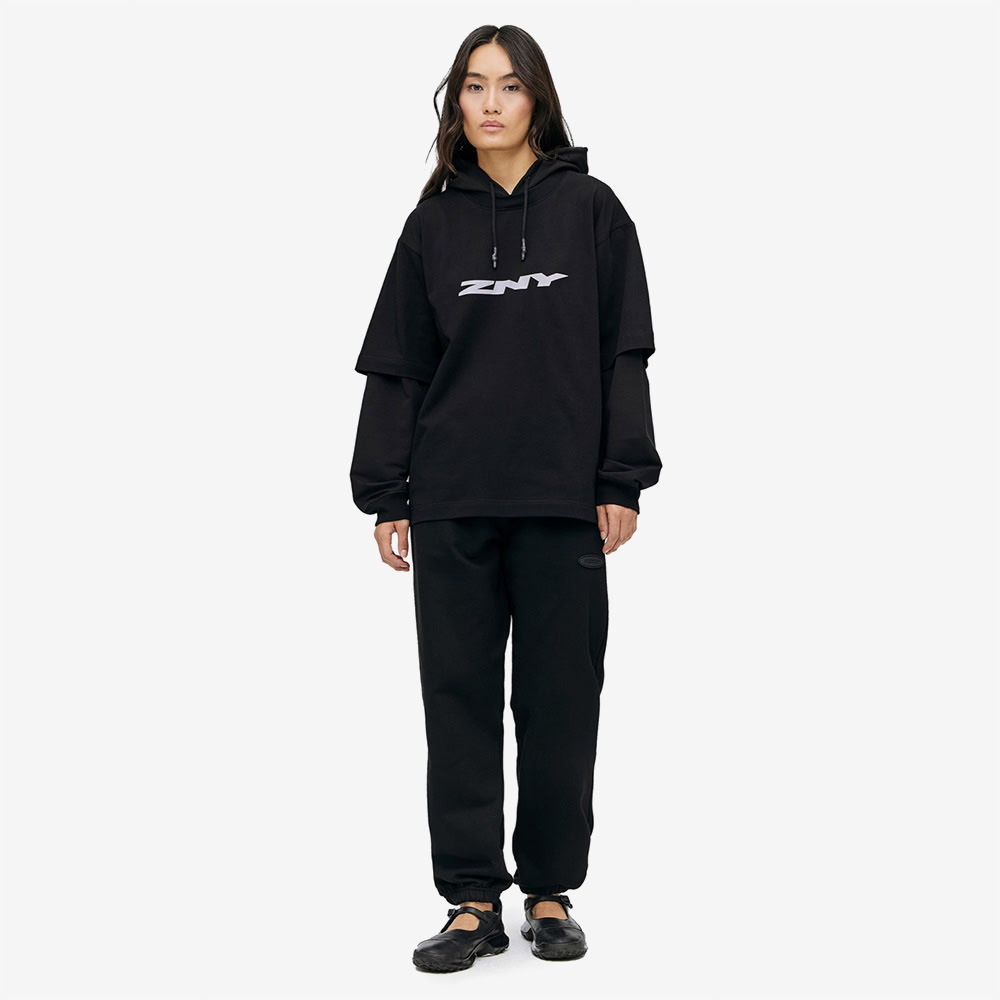 PVC Logo Pants, Black/Black#93054