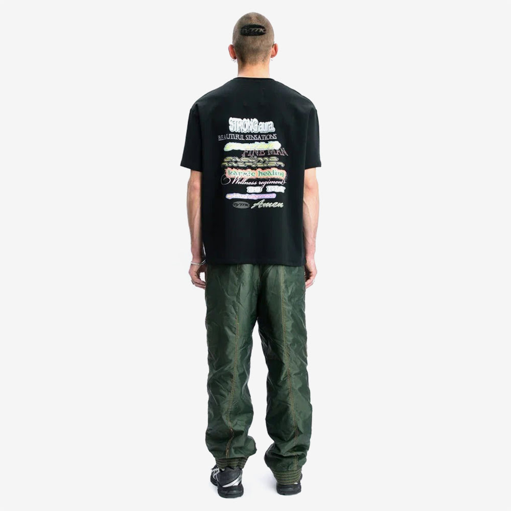 WordArt Affirmations T-Shirt, Black/Eqt Yellow#85691