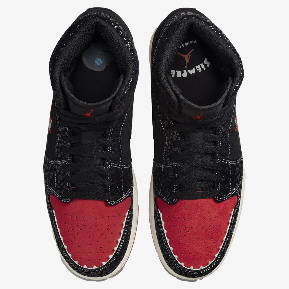 AJ 1 Mid SE, Black/Chile Red-Sail#84664