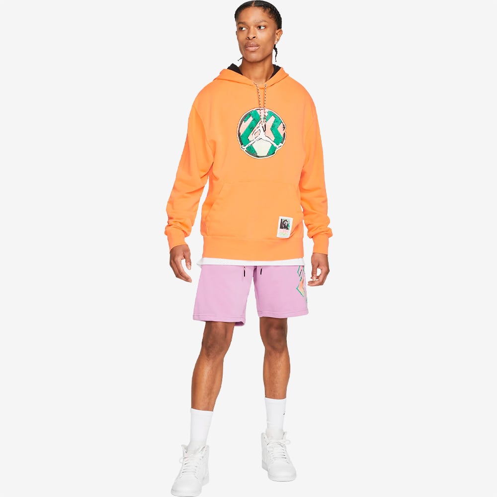 Sport DNA Washed Pullover Hoodie, Atomic Orange#71465