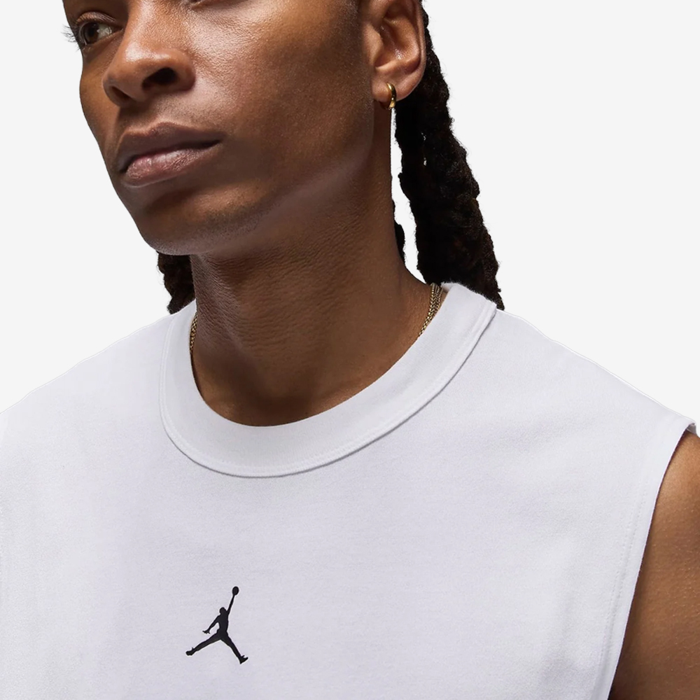 Sport Dri-FIT Sleeveless Top, White/Black