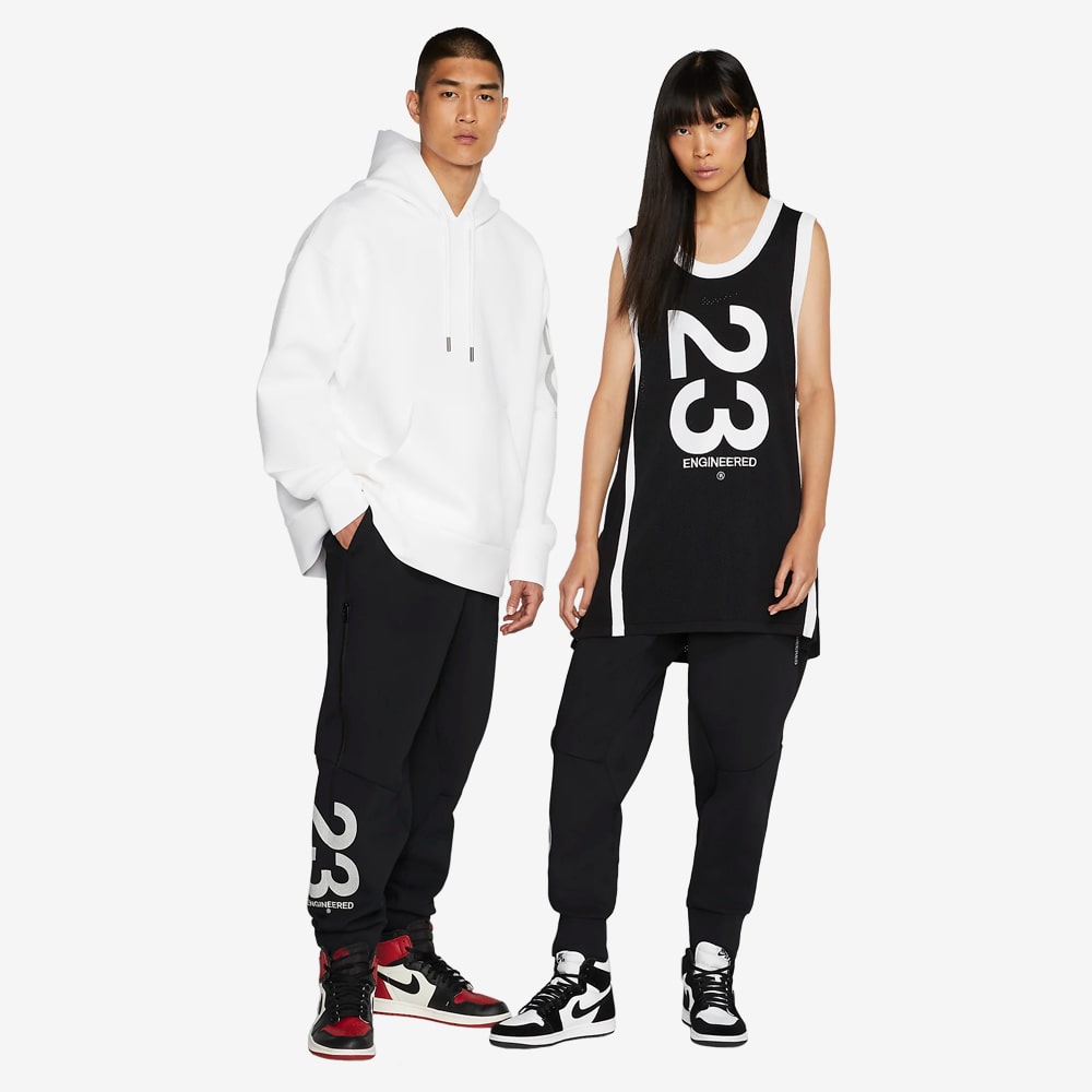 23Eng Fleece Pant, Black/White#41061