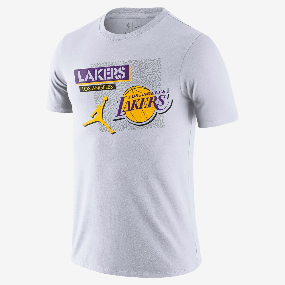 Los Angeles Lakers NBA Dri-FIT Essential Statement Tee, White#73506