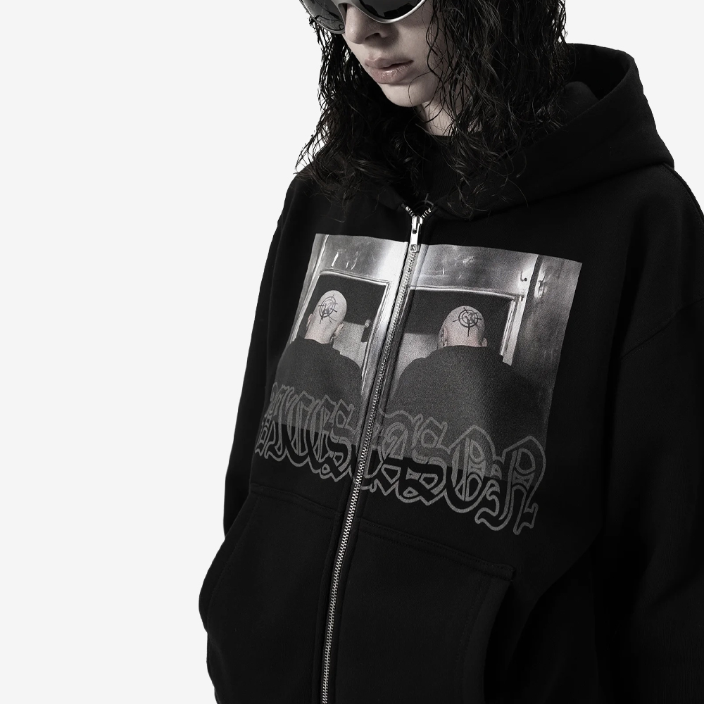 BLACKOUT Full-Zip Hoodie, Black#113019