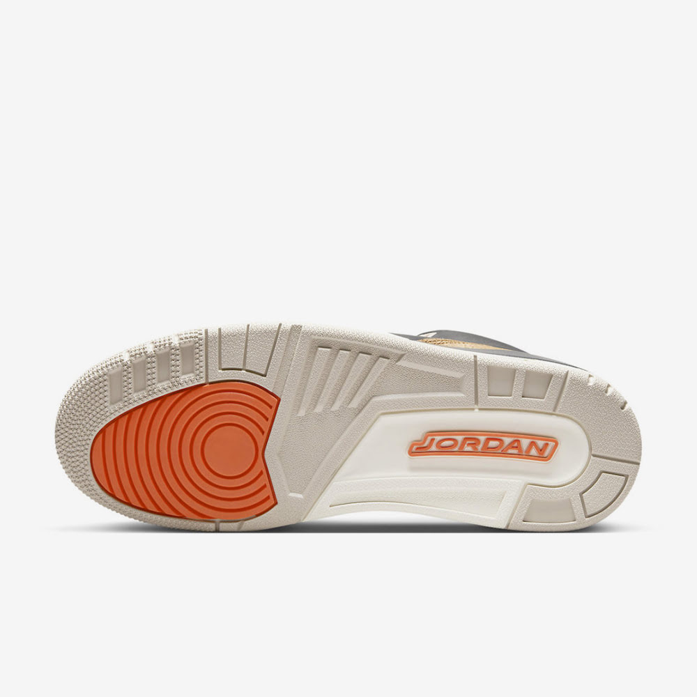 AJ 3 Retro, Black/Rush Orange-Fossil Stone#86550
