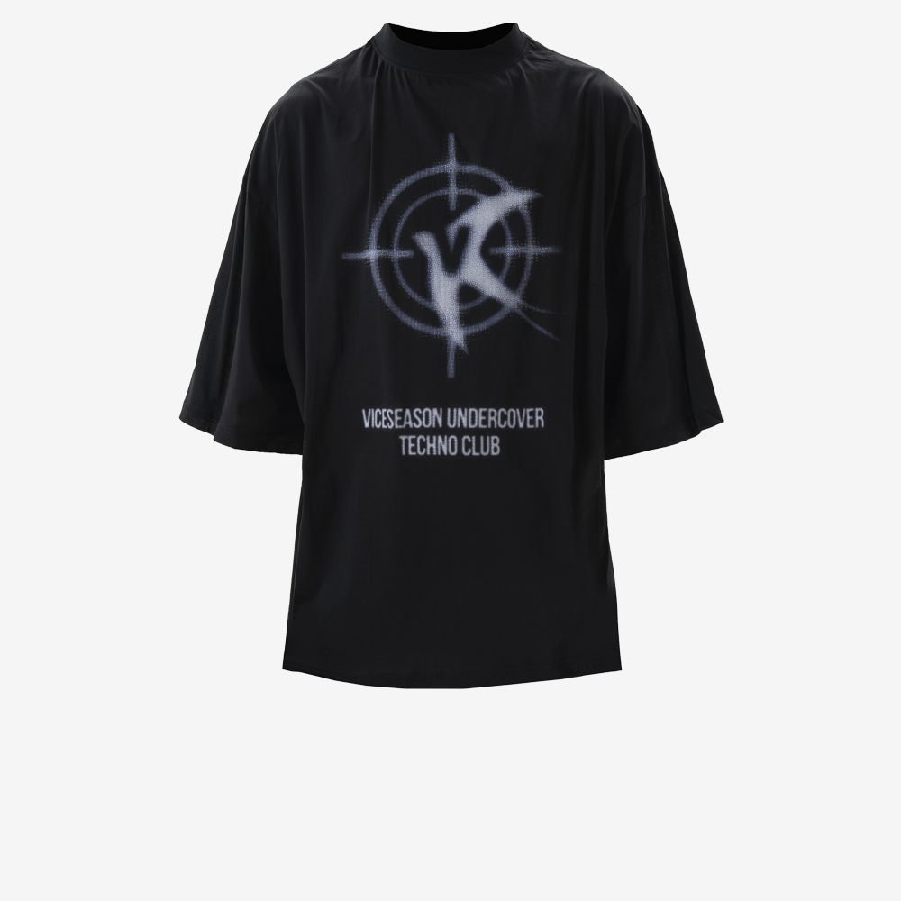 Techno Club Tee, Black/Blue#113037