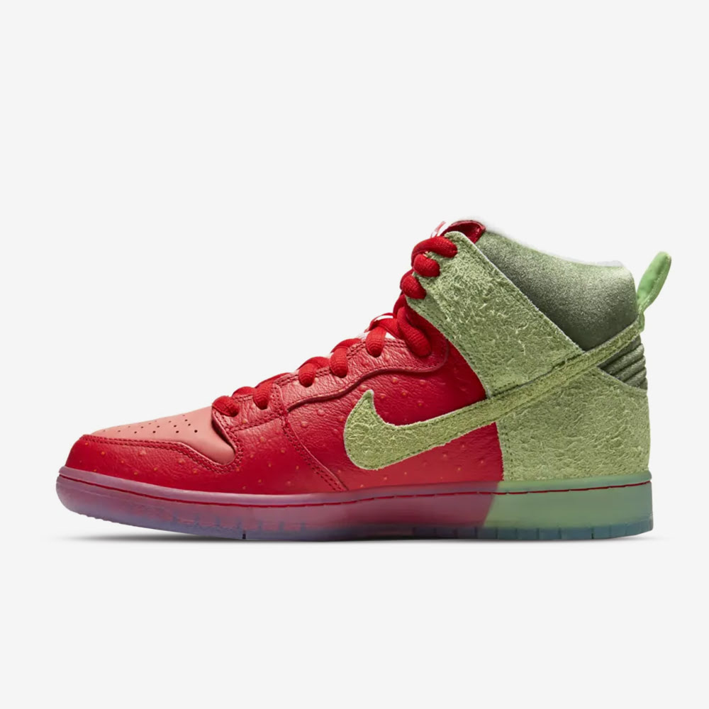 SB Dunk High Pro QS, University Red/Spinach Green#85376