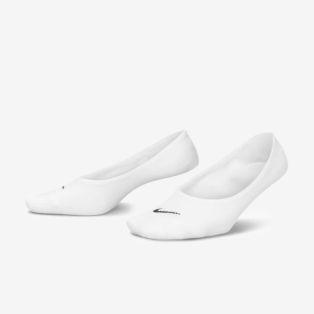 Everyday Lightweight Training Footie Socks 3Pr, White/Black#112002