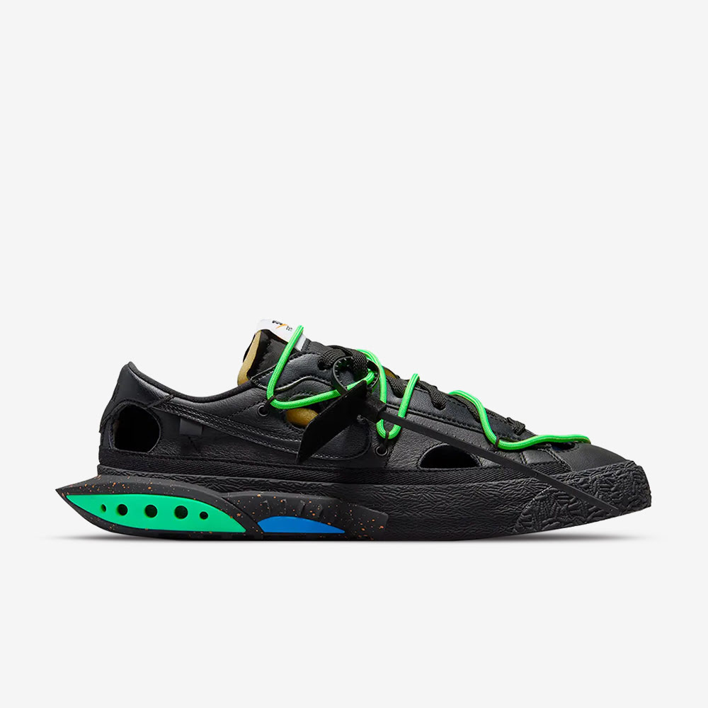 Off-White™ x Blazer Low, Black/Black-Electro Green#85932