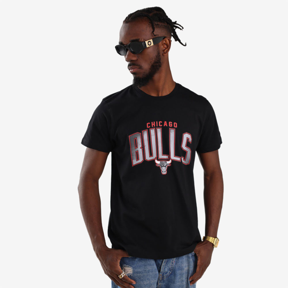 Chicago Bulls NBA T-Shirt, Black/Gym Red/Dark Grey#88725