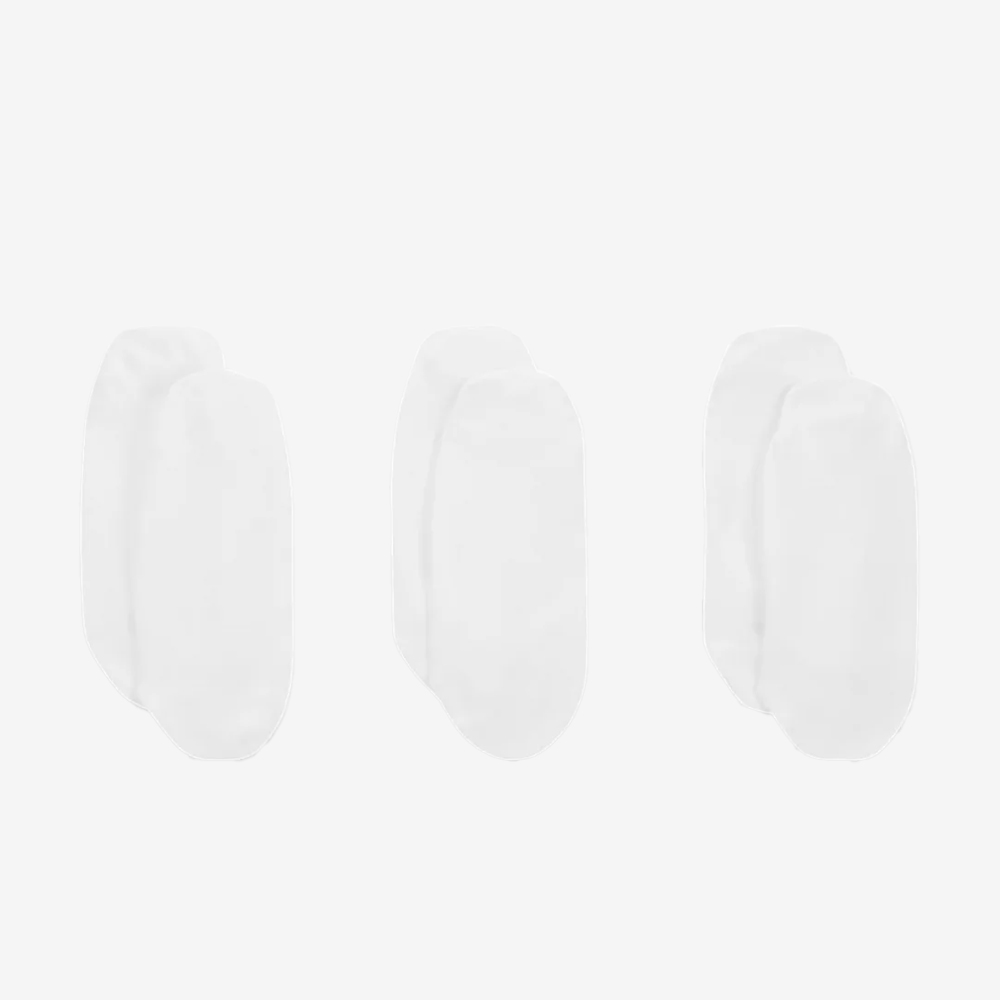 Everyday Lightweight Training Footie Socks 3Pr, White/Black#112004