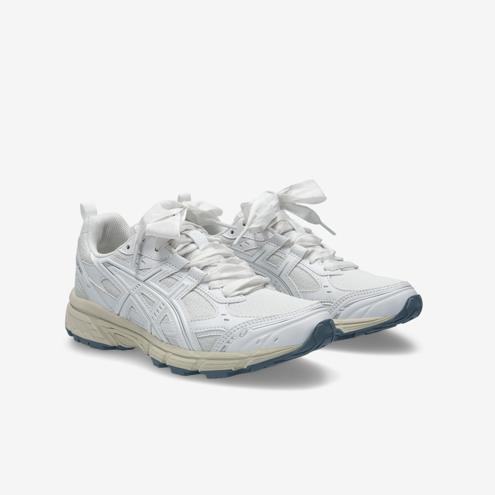GEL-NUNOBIKI Ribbon Laces, White/Pure Silver