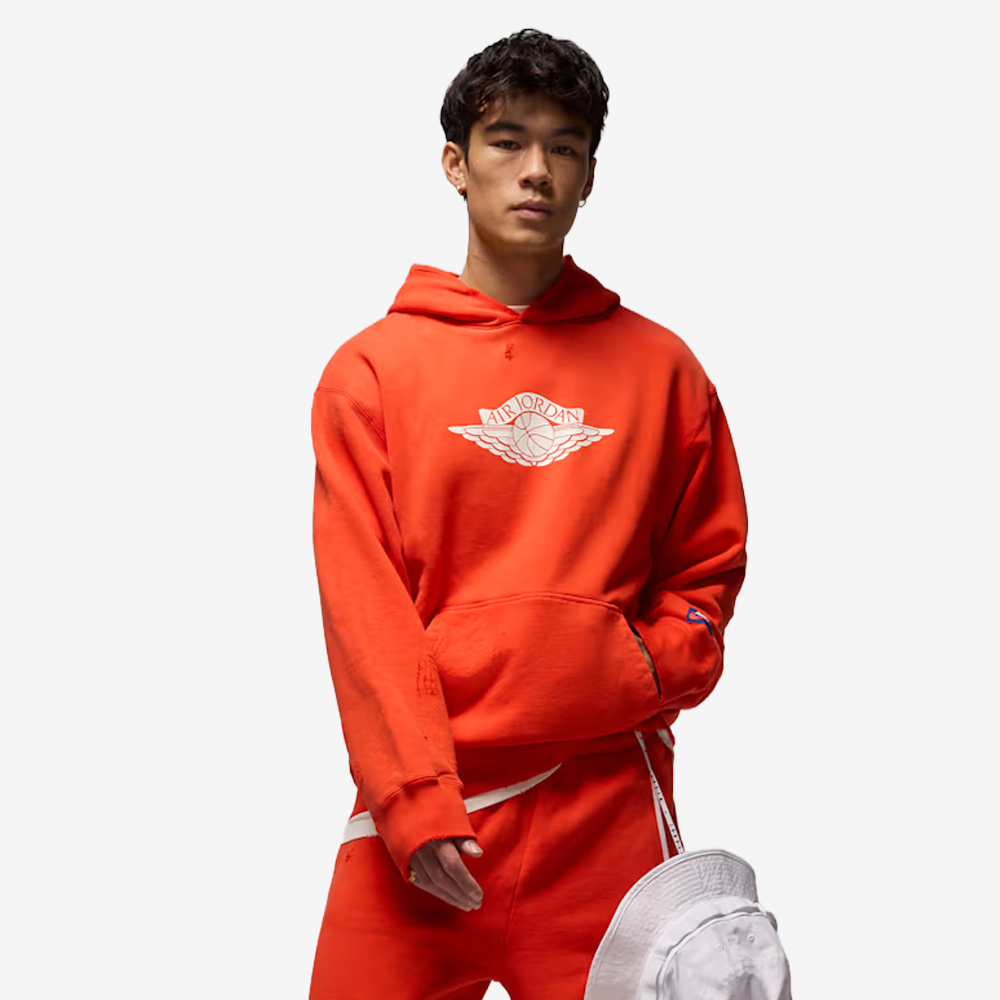 Jordan Rare Air Fleece Pullover Hoodie, Chile Red#112635