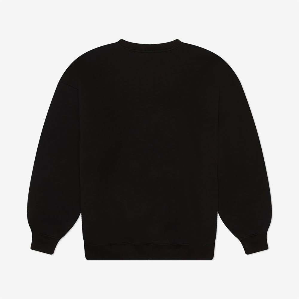 Wavy Logo Sweatshirt, Black#93160