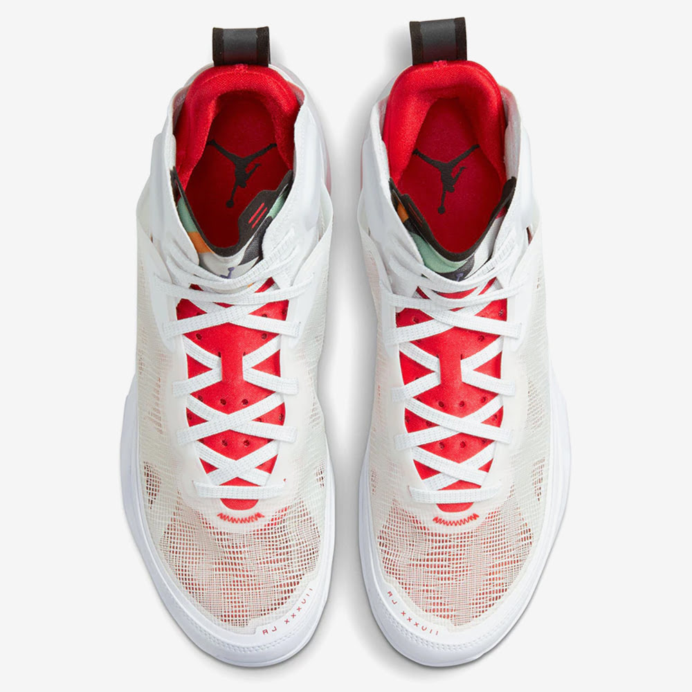 AJ XXXVII, White/True Red-Light Silver#85344