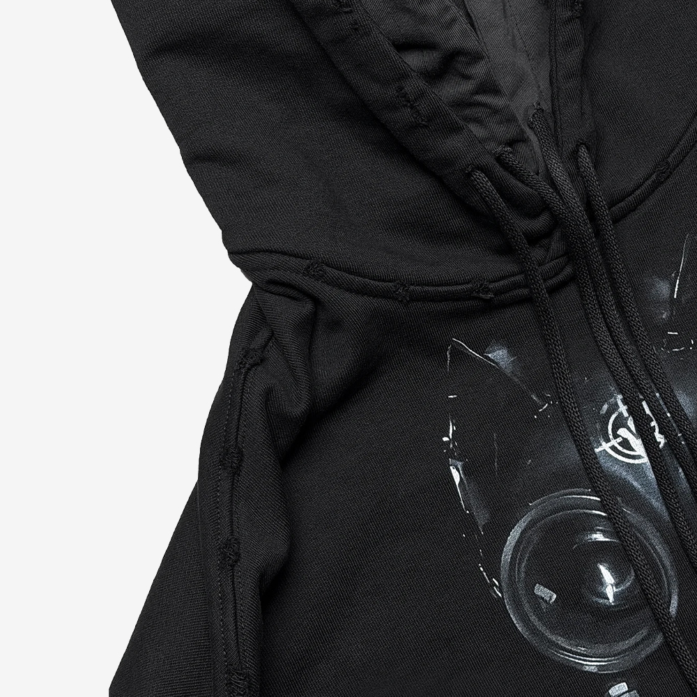 GASMASK Hoodie, Black/Grey#113029