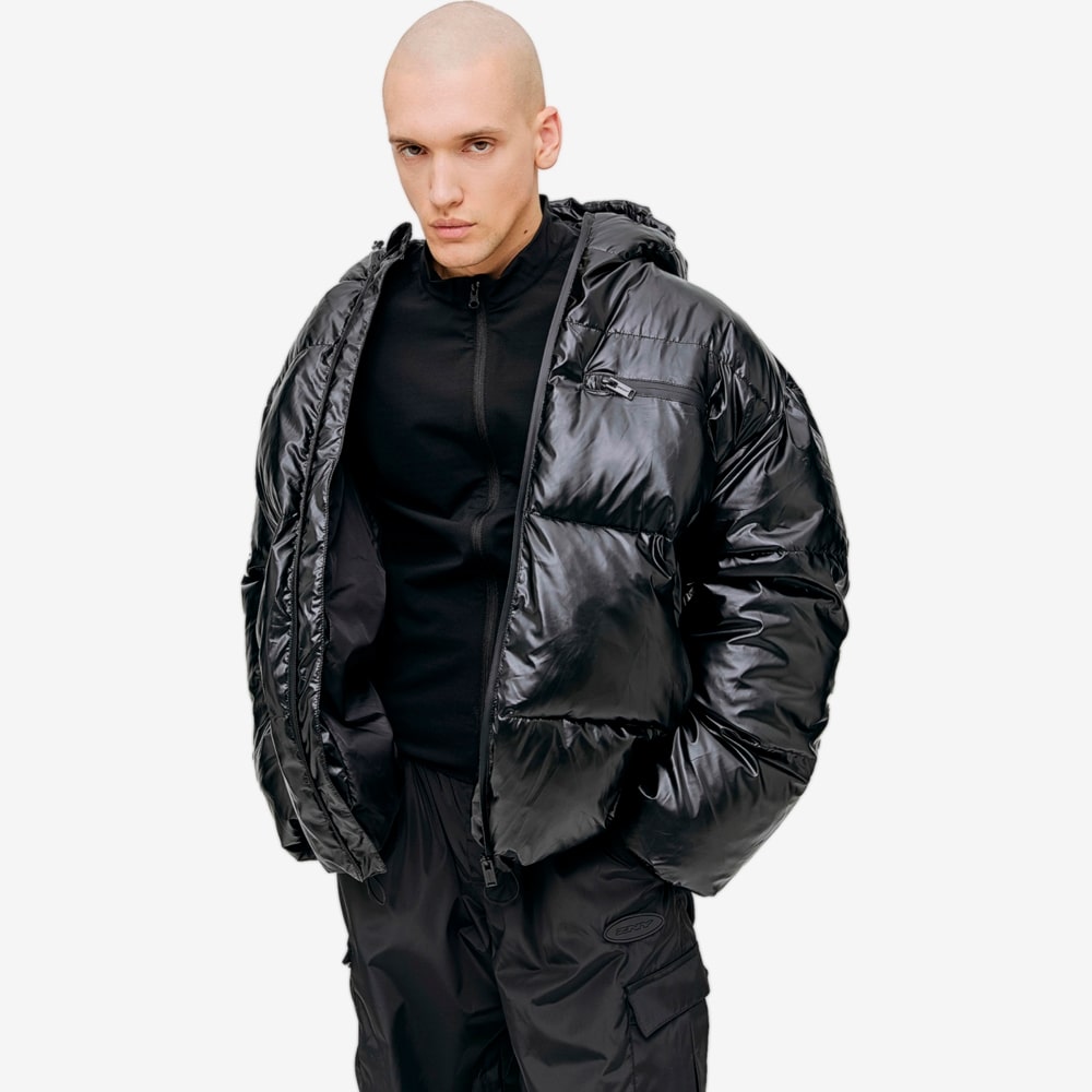 Hooded Jacket, Black#93469