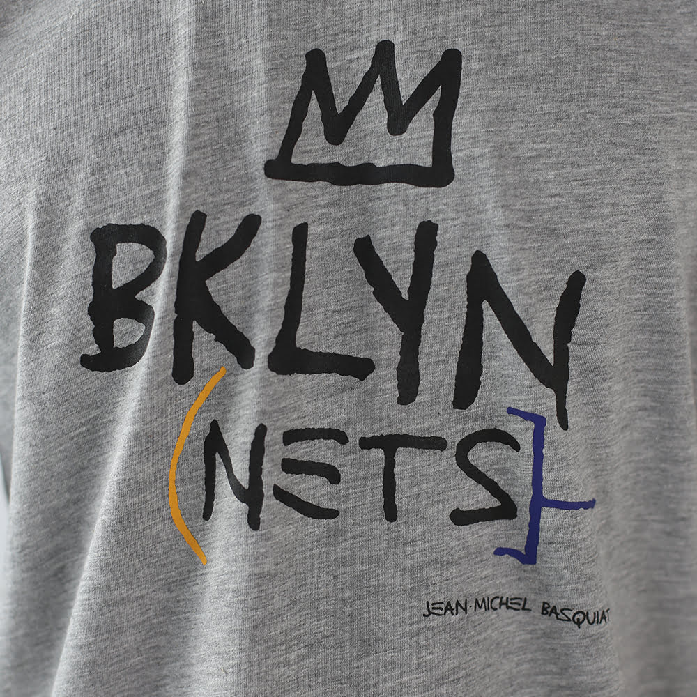 Brooklyn Nets City Edition NBA T-Shirt, Grey/Black#88745