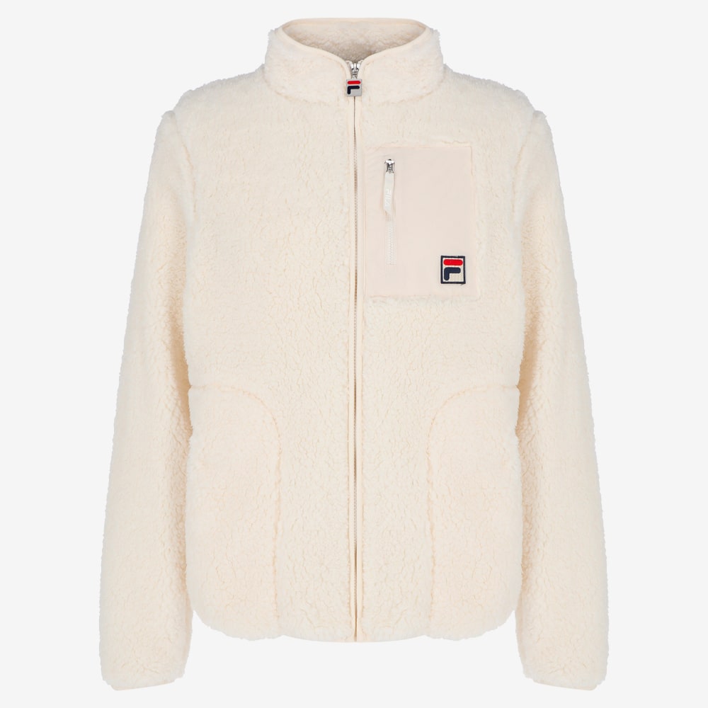 Zip Through Fleece Jacket, Gardenia#94178