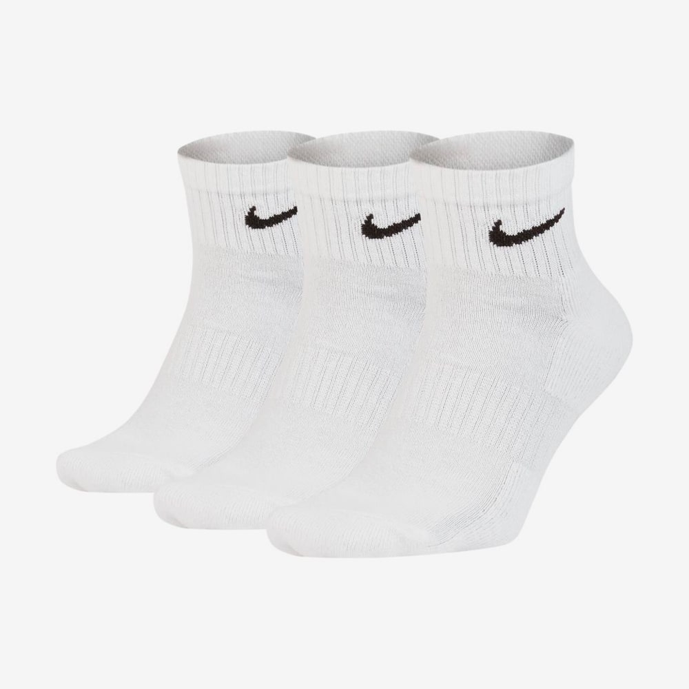 Everyday Cushioned Ankle Socks, White/Black