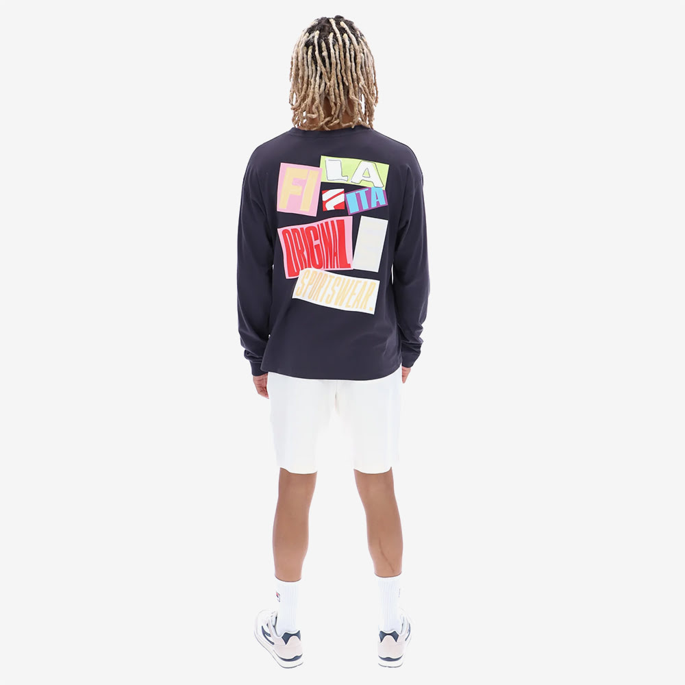 Dylan Graphic Long Sleeve T-Shirt, Navy#88890