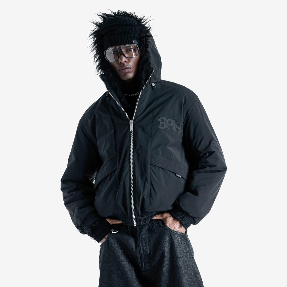 VOID Two‑Sided Bomber Jacket, Black#115687