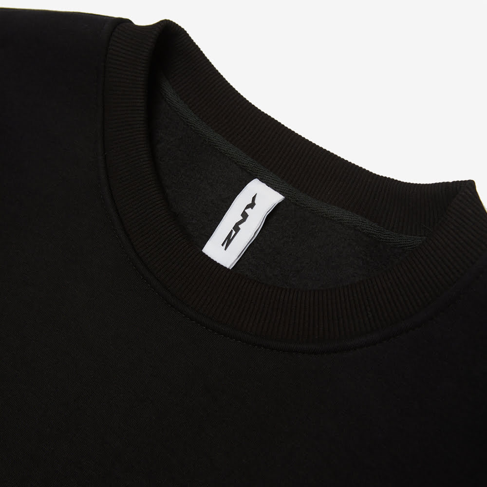 Wavy Logo Sweatshirt, Black#93161