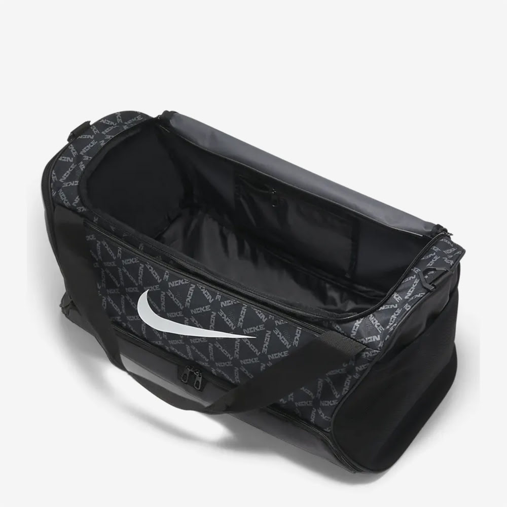 Brasilia Printed Training Duffel Bag, Black/White#85095
