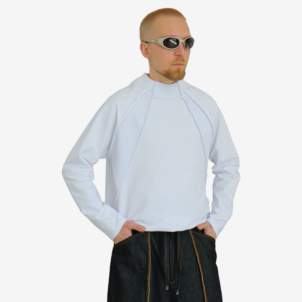 Capsule "in   air" Cotton Longsleeve, White#112797