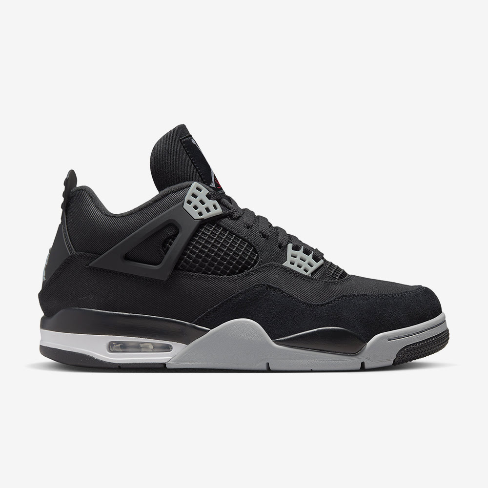 AJ 4 Retro SE, Black/Lt Steel Grey-White #90560