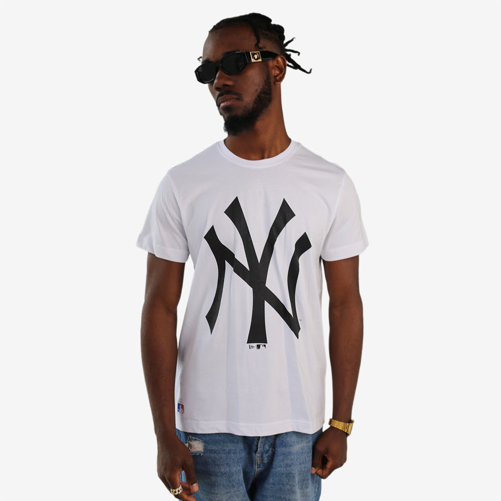New York Yankees T-Shirt, White/White/Black#88768