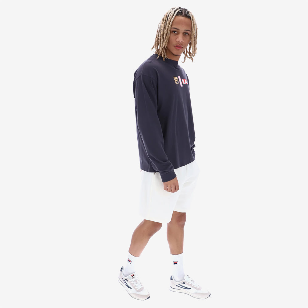 Dylan Graphic Long Sleeve T-Shirt, Navy#88889