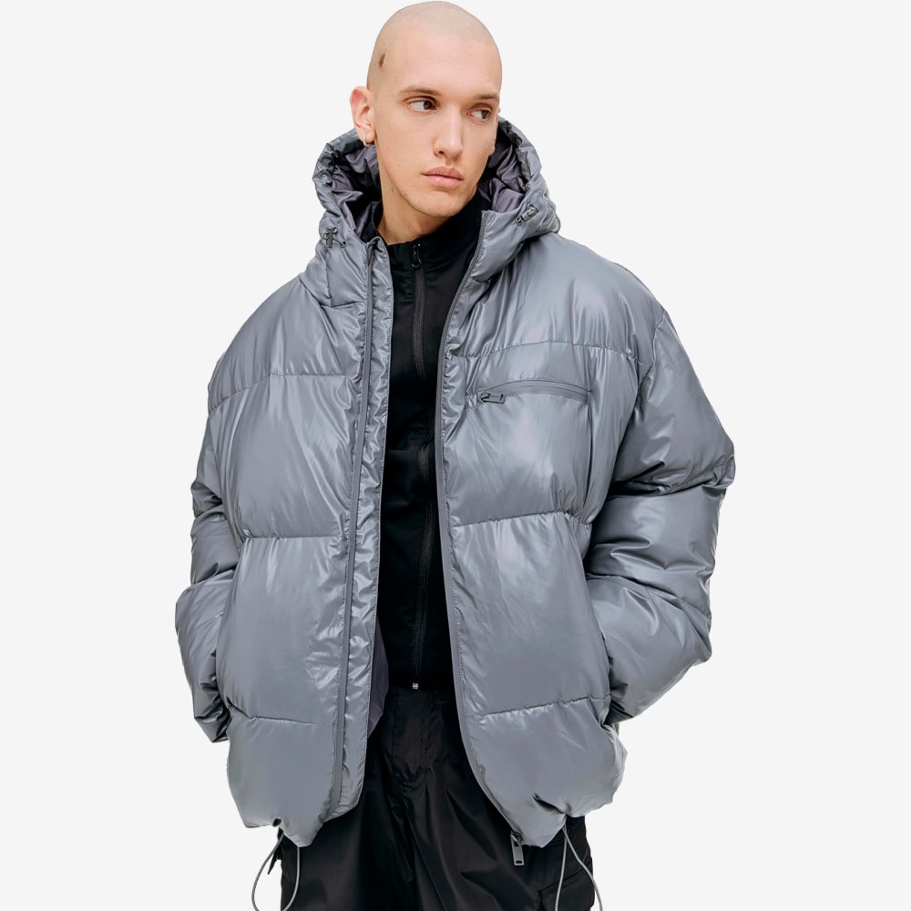 Hooded Jacket, Grey#93509