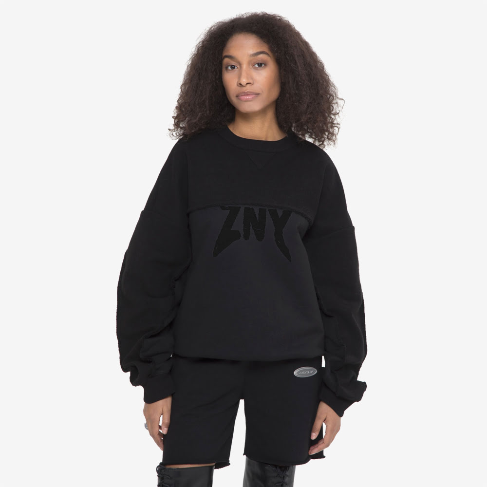 Double Sweatshirt, Black#88666