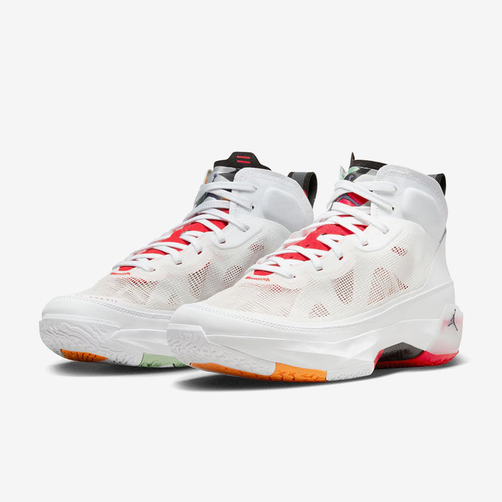 AJ XXXVII, White/True Red-Light Silver#85342
