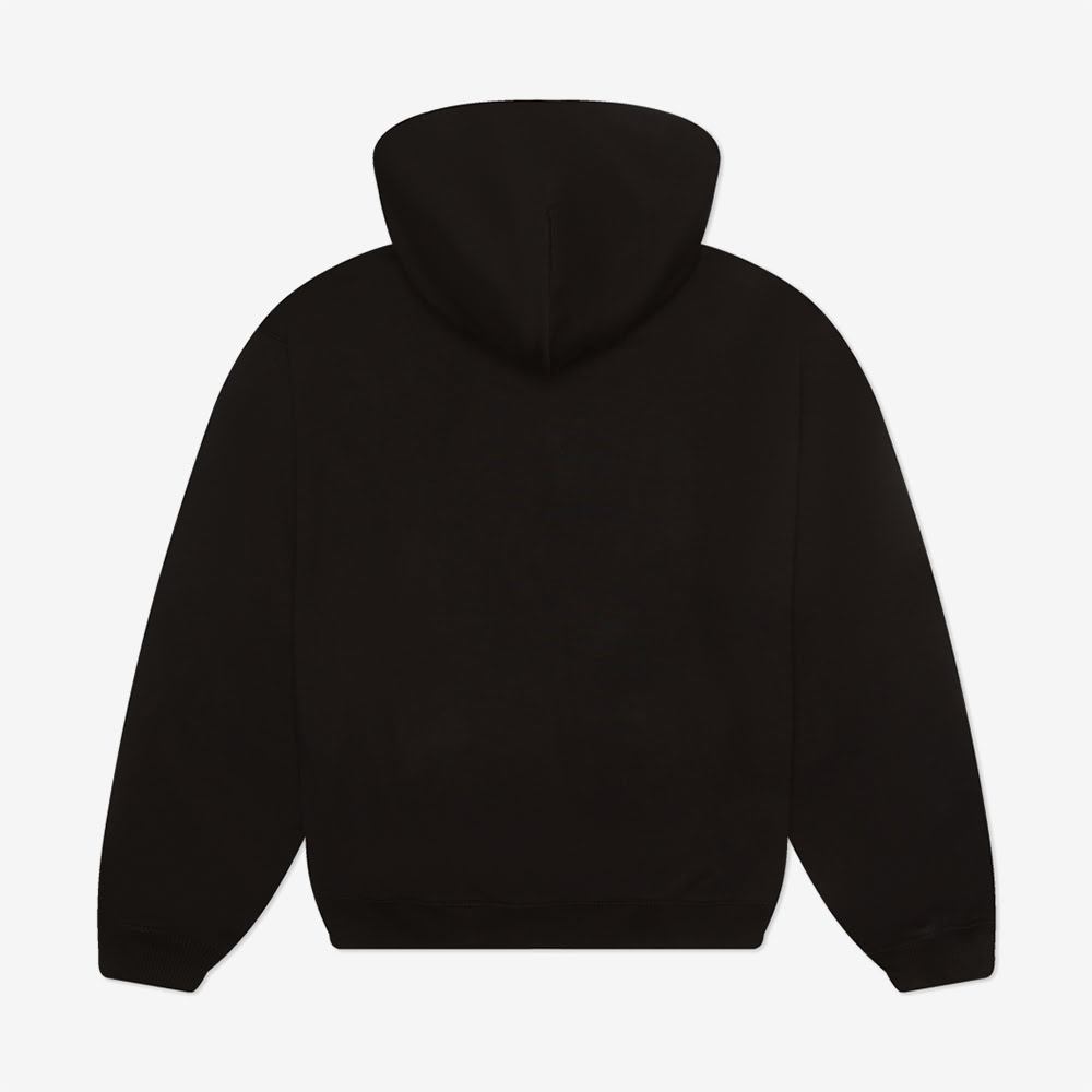 Aged Logo Hoodie, Black/White#93092