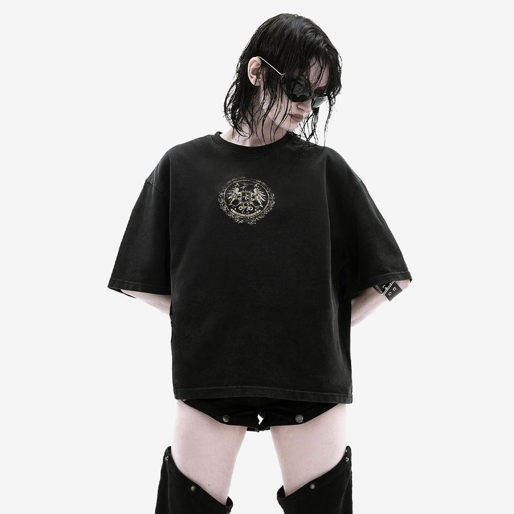 GERB Tee, Black/Beige