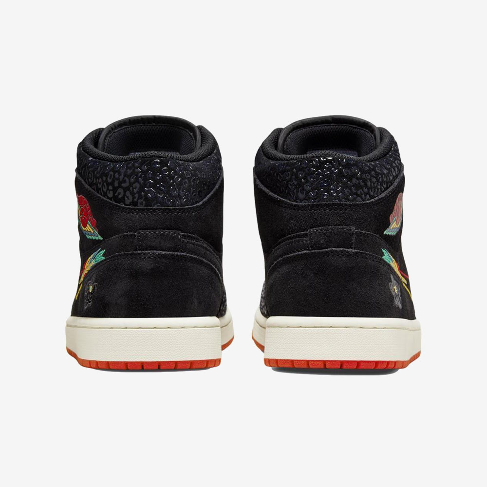 AJ 1 Mid SE, Black/Chile Red-Sail#84665