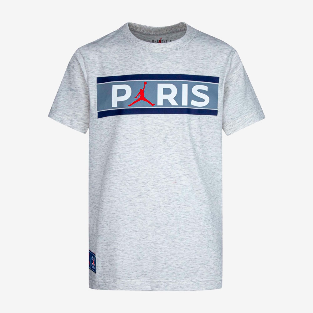 PSG Wordmark T-Shirt, Birch Heather/Midnight Navy#80076
