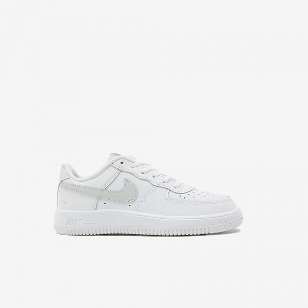 Air Force 1 Low (PS), White/Light Smoke Grey