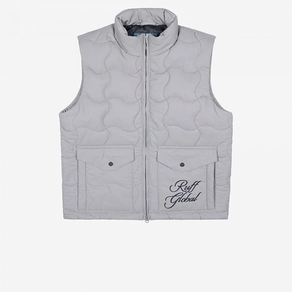 Quilted Vest, Grey