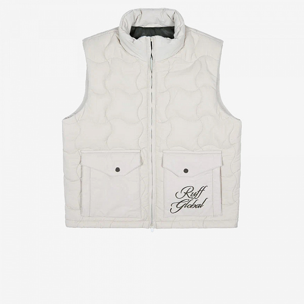 Quilted Vest, Beige